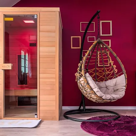 Apartament L'echappee - Maison Romantique - & Sauna Privatif- Pole Dance - Lit Rond Avec Miroir Au Plafond *